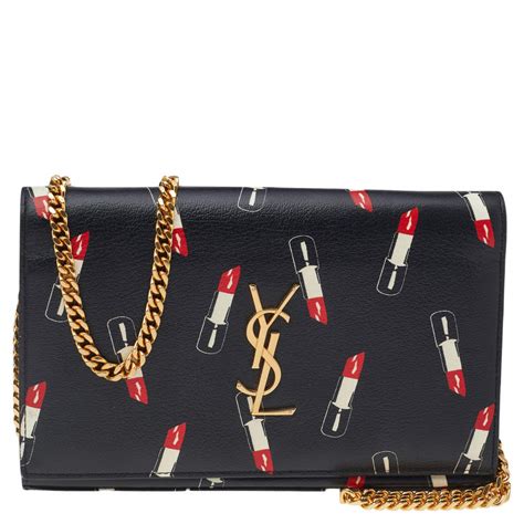 ysl monogram leatcher vlutch bag color lipstick|**SAINT LAURENT MONOGRAM LIPSTICK PRINT LIMITED .